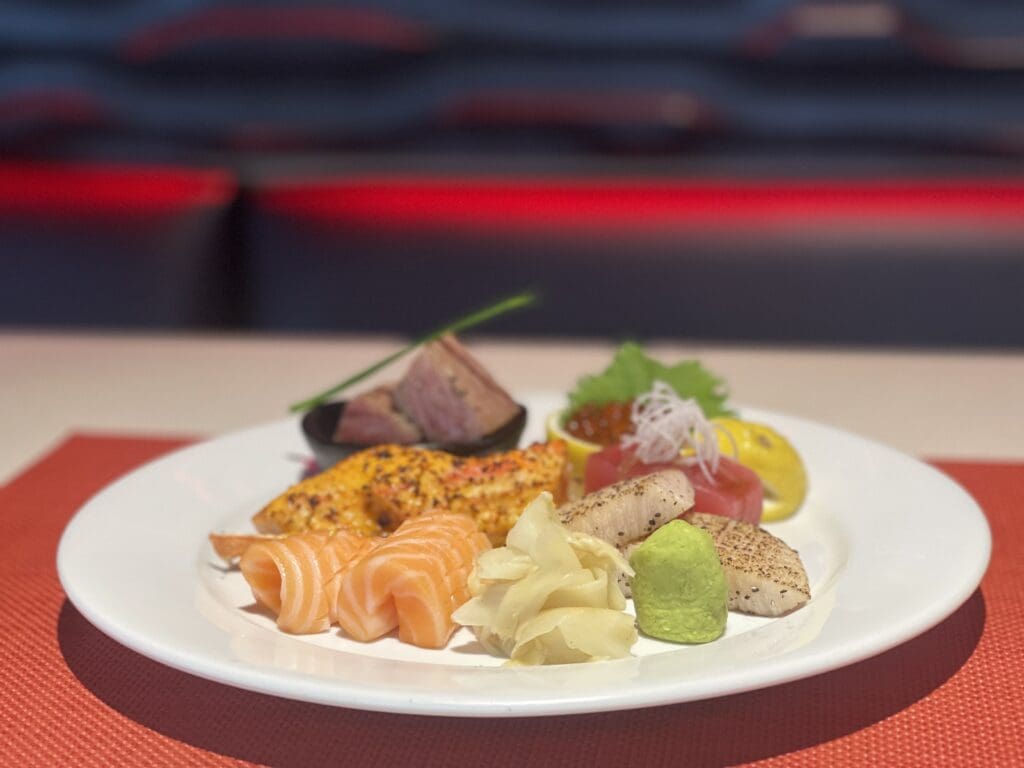 colorful sushi platter