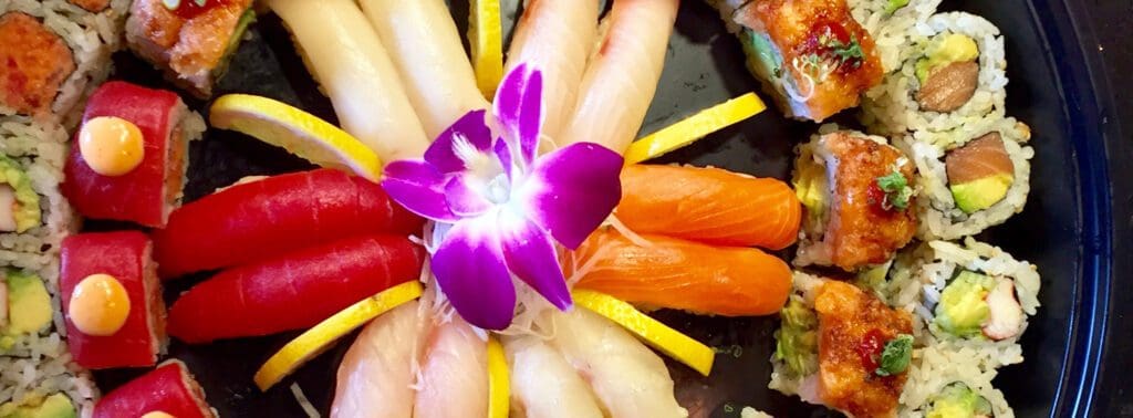 sushi and sashimi platter